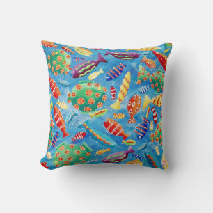 Tropical Fish Throw Pillow