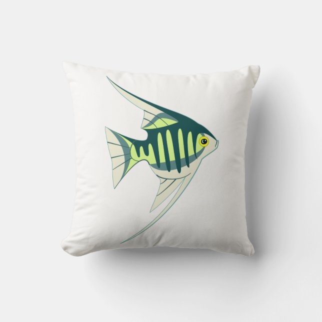 Tropical Fish Throw Pillow (Front)