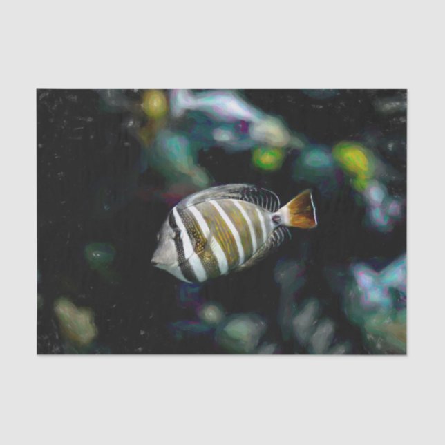 Tropical Fish Underwater Aquatic Design Tissue Paper (Front)