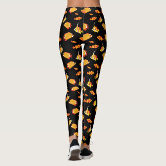 Tropical Fishes Angel Fish Underwater Ocean Patter Leggings