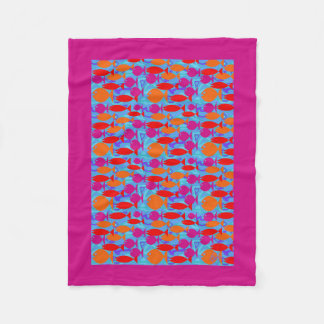 Tropical Fishes - Fleece Blanket-Small Blanket