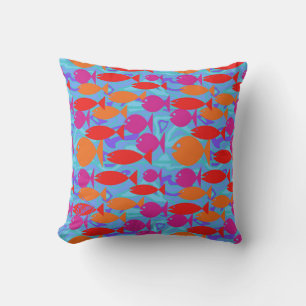 Tropical Fishes Throw Pillow
