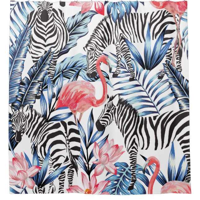 Tropical Flair: Flamingo Zebra Paradise (Front)