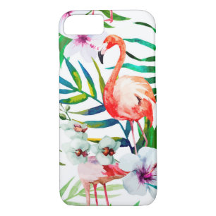 Tropical flamingo art Case-Mate iPhone case
