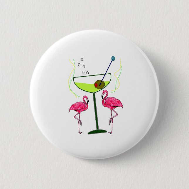 Tropical Flamingo Art Gifts 2 Inch Round Button (Front)