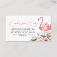 Tropical Flamingo Baby Shower Books for Baby