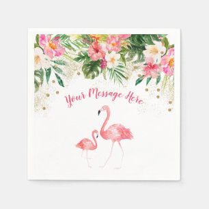 Tropical Flamingo Baby Shower Napkin