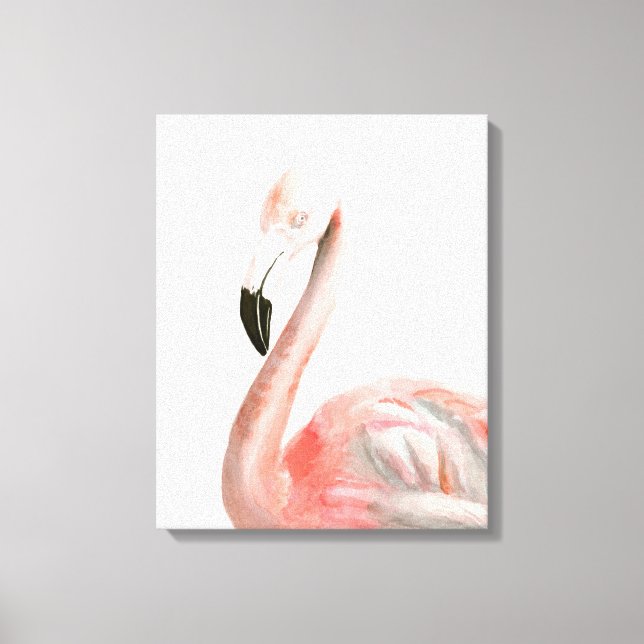 Tropical Flamingo Bird Canvas Print (Front)