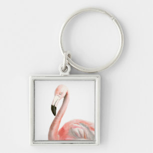 Tropical Flamingo Bird Keychain