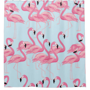 Tropical flamingo bird seamless pattern background