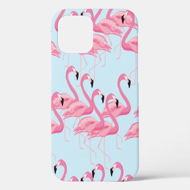 Tropical flamingo bird seamless pattern background Case-Mate iPhone case (Back)