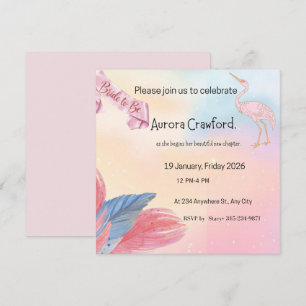 Tropical Flamingo Bridal Shower Invitation Edita