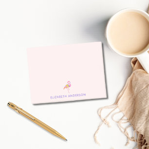 Tropical Flamingo Bright Neon Personalized Post-it Notes