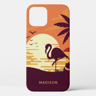 Tropical Flamingo custom name phone cases