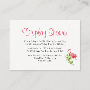 Tropical Flamingo Display Baby Shower Insert