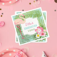Tropical Flamingo Graduation Luau Party