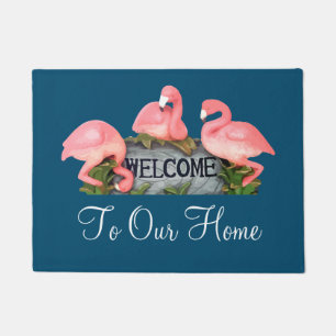 Tropical Flamingo Home Welcome Doormat