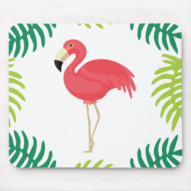 Tropical Flamingo Mouse Pad (Front)
