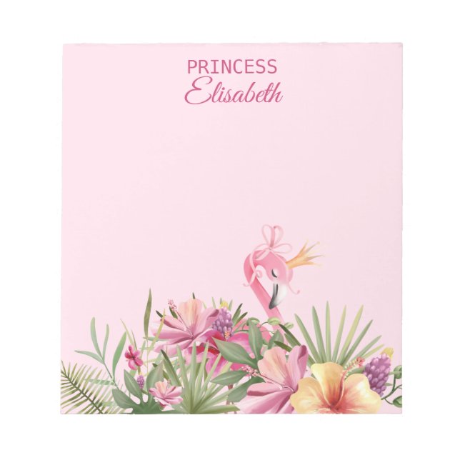 Tropical Flamingo Notepad (Front)