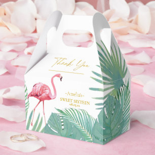 Tropical Flamingo Palms Sweet 16 ID922 Favor Box