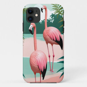 Tropical Flamingo Paradise iPhone 11 Case