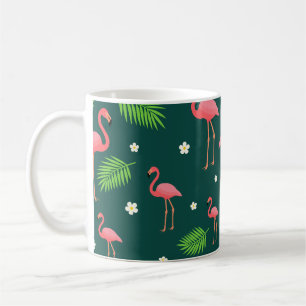 Tropical Flamingo Pattern Coffee Mug