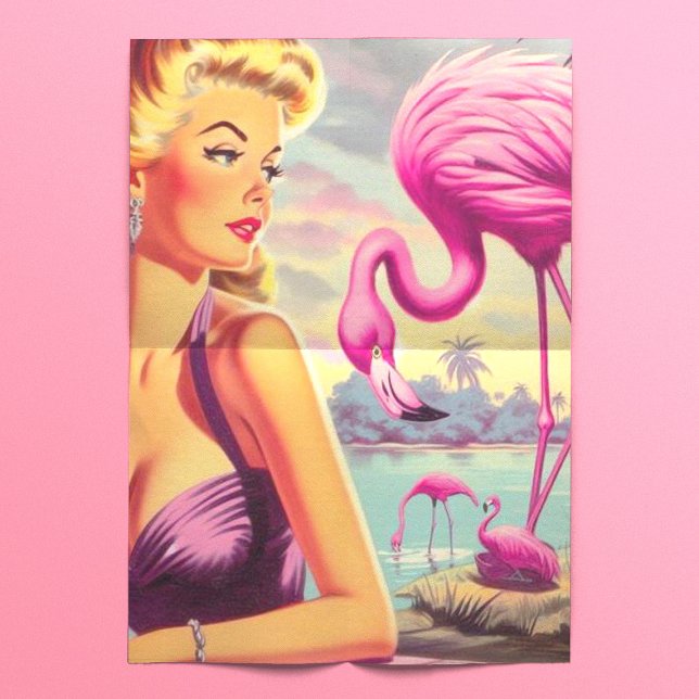 Tropical Flamingo Pin-up Tissue Paper (Creator Uploaded)