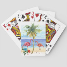Tropical Flamingo Playing Cards