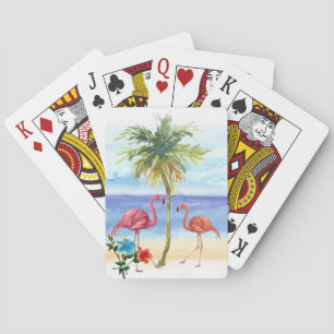 Tropical Flamingo Playing Cards