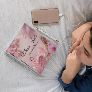 Tropical Flamingo Quinceañera, custom Planner