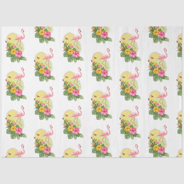  Tropical Flamingo Series Design 11 Tissue Paper (Front)