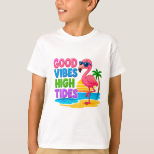🦩 Tropical Flamingo Summer For Kids 🌴 T-Shirt