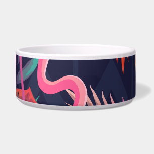 Tropical flamingo: vintage palm pattern.