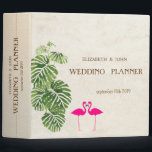 Tropical Flamingos  Wedding Binder<br><div class="desc">Elegant chic floral wedding planner.</div>