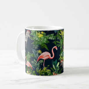 Tropical Flamingos & Zebras! Coffee Mug