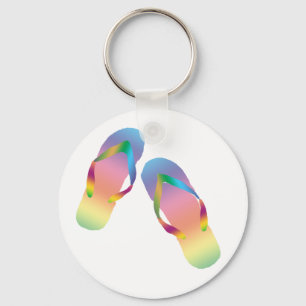 Tropical Flip Flops 1 Keychain
