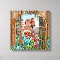 Tropical Flora Paradise Beach Scenery Photo Canvas