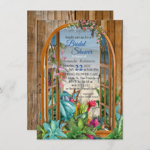 Tropical Flora Paradise Window scenery Invitation