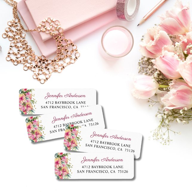Tropical Floral Adresse de retour (Créateur téléchargé)