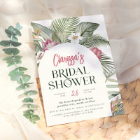 Tropical Floral Arch Modern Summer Bridal Shower