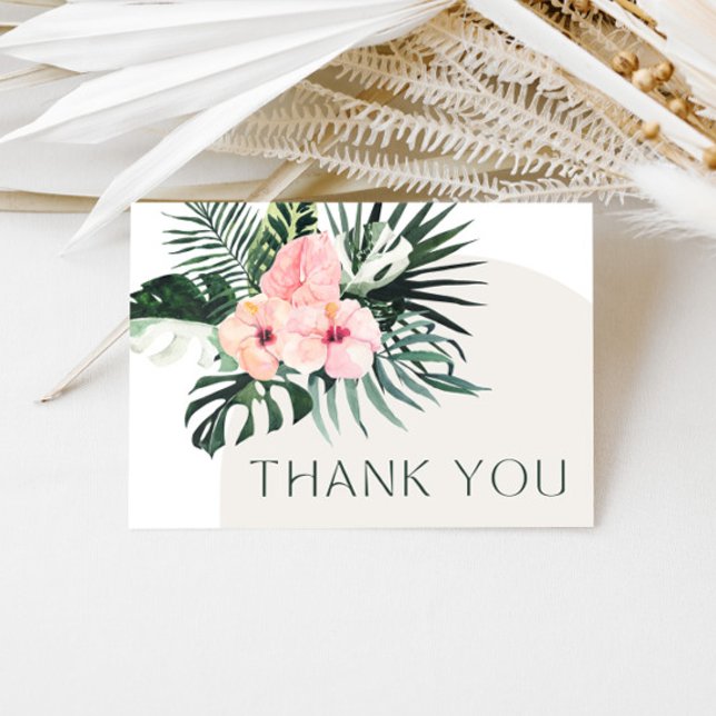 Tropical Floral Arch Thank You Card (Creator Uploaded)
