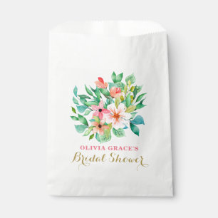 Tropical floral beach bridal shower favour bag