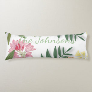 Tropical Floral  Body Pillow