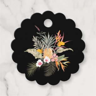 Tropical Floral Bridal Shower Favour Tags