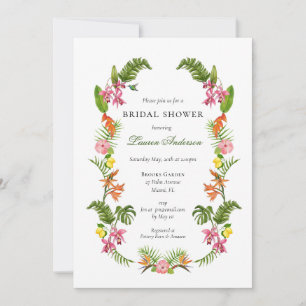 Tropical Floral Bridal shower  Invitation