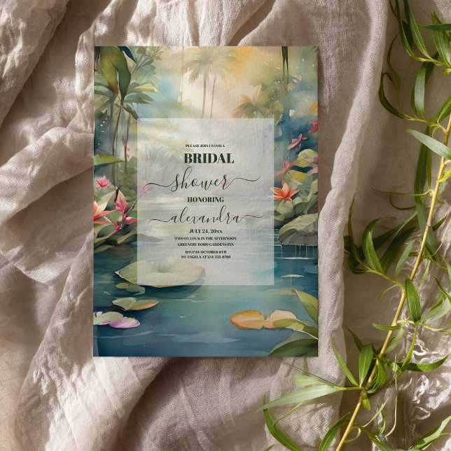 Tropical Floral Bridal Shower Invitation (Creator Uploaded)