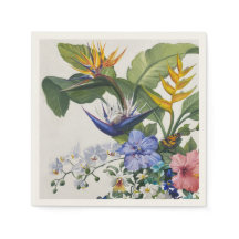 Tropical Floral Cocktail Napkin