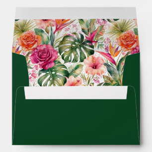 Tropical Floral Colourful   Hibiscus & Greener Envelope