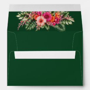 Tropical Floral Colourful   Hibiscus & Greener Envelope