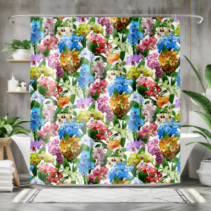 Tropical Floral Colourful Orchids Summer